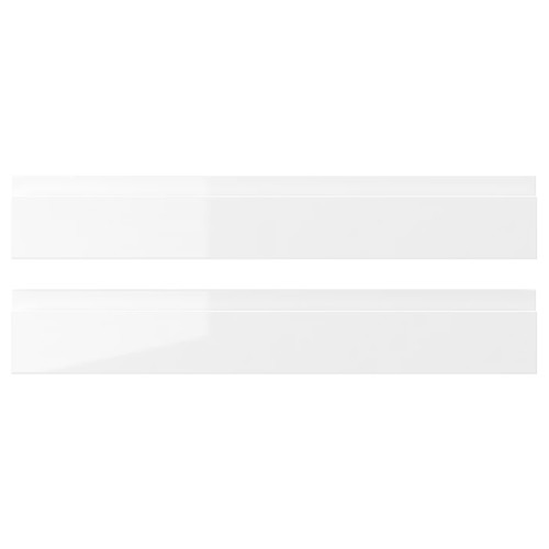 VOXTORP Drawer front, high-gloss white, 2 pack, 60x10 cm