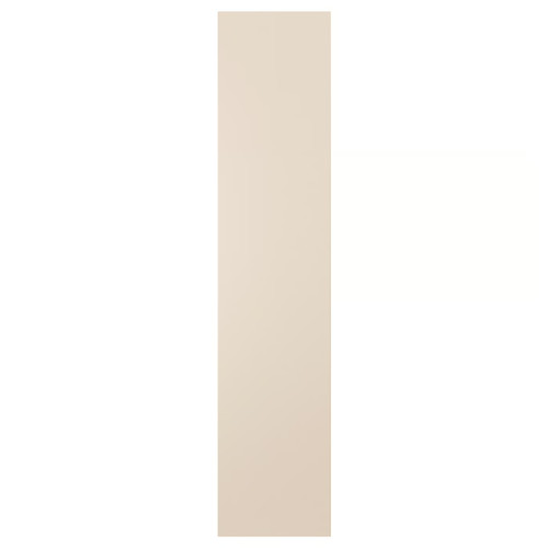 REINSVOLL Door with hinges, grey-beige, 50x229 cm