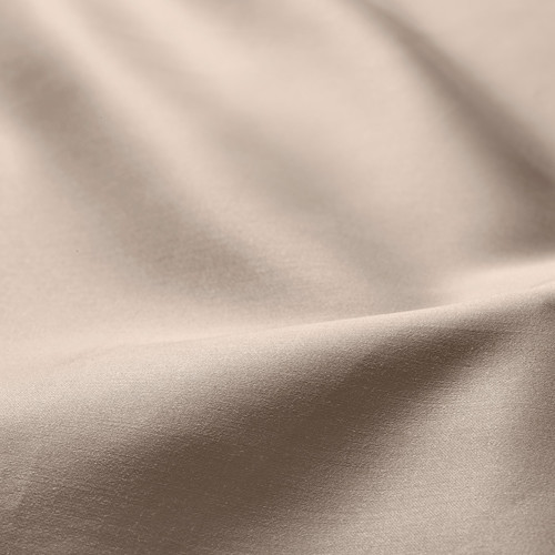 NATTJASMIN Fitted sheet, light beige, 160x200 cm