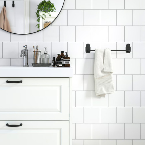 VALASJÖN Towel rail, self-adhesive