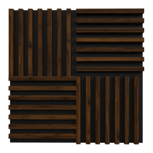 Stegu Wall Decorative Lamellas Linea Mini, hazelnut/black, 1 tile