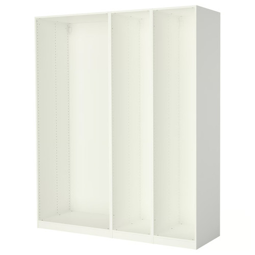PAX 3 wardrobe frames, white, 200x58x236 cm