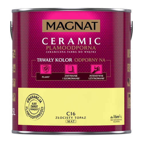 Magnat Ceramic Interior Ceramic Paint Stain-resistant 2.5l, golden topaz