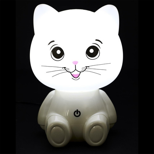 Night Lamp Cat USB LED, white