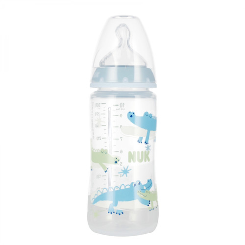NUK First Choice Plus Baby Bottle with Temperature Control 300ml 6-18m, blue