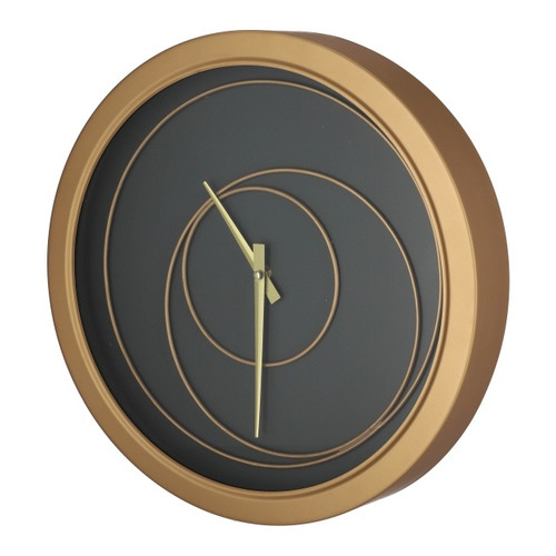 Wall Clock Kola 40 x 40 cm, green/gold