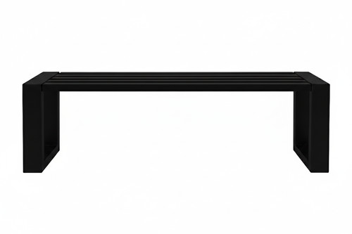 Architectural Metal Garden Bench Bold 150cm, black