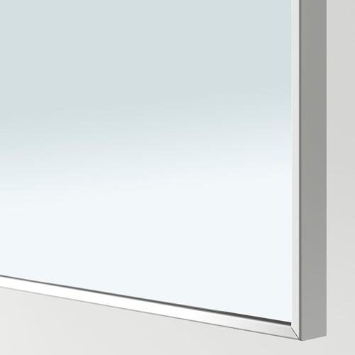 STRAUMEN Door with hinges, mirror glass, 60x180 cm