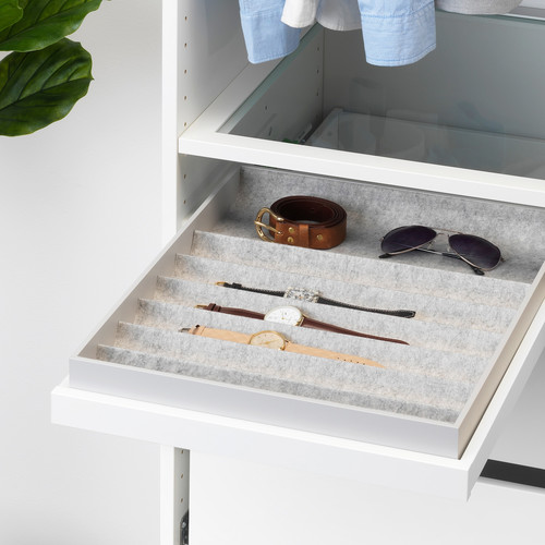 KOMPLEMENT Pull-out tray with insert, white, 50x58 cm