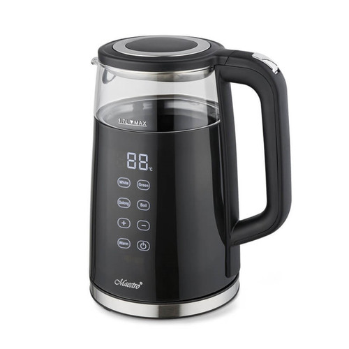 Feel Maestro 1.7L Glass Electric Kettle with Temperature Control 2200W MR-049