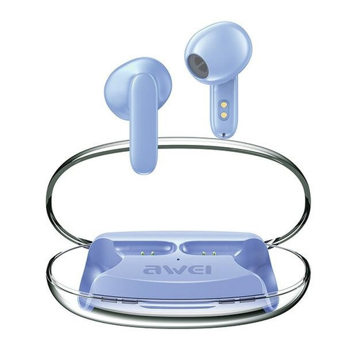 AWEI Headphones Earphones Bluetooth 5.3 T85 ENC TWS, blue