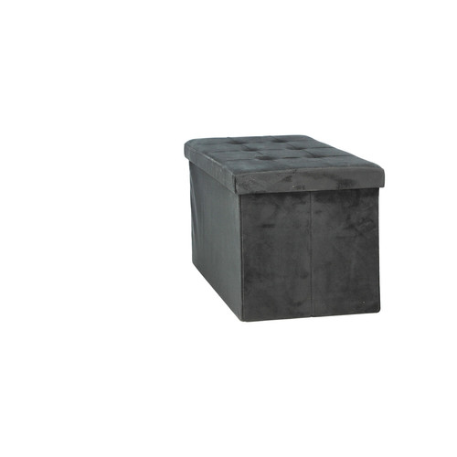Pouffe Intesi Velse, velvet, black