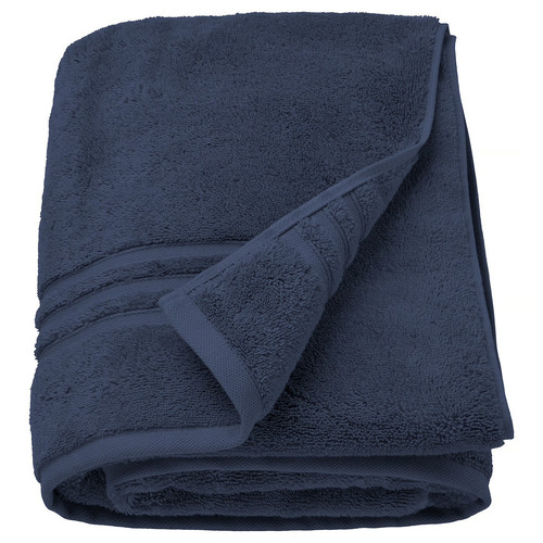 BROKGLIM Bath sheet, dark blue, 100x150 cm