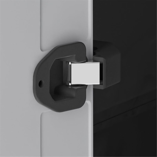 Outdoor/Workshop High Cabinet Multispace, black-grey