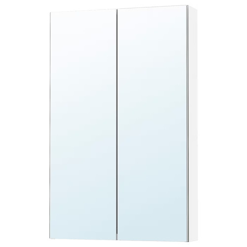 LETTAN Mirror cabinet with doors, mirror effect/mirror glass, 60x15x95 cm