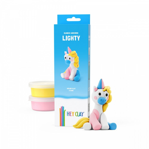 Hey Clay Air-Dry Clay Rainbow Unicorns Lighty 3+