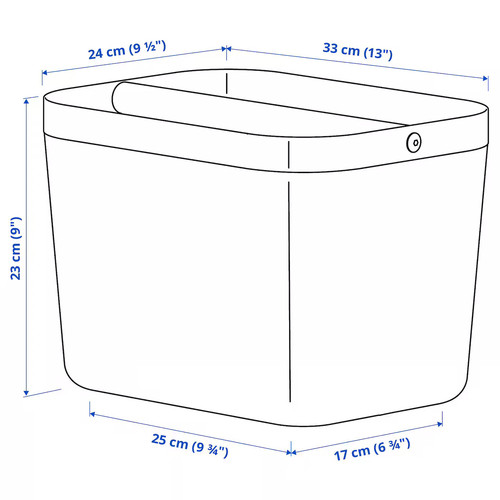 RISATORP Basket with compartments, 33x24x23 cm
