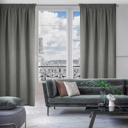 Blackout Curtain Carlo 130x300 cm, grey