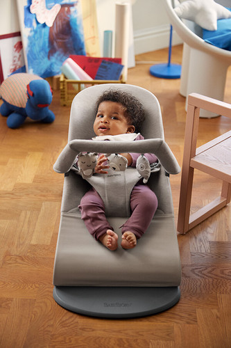 BABYBJORN Bouncer Bliss -  Light grey frame, 3D Jersey, Light beige