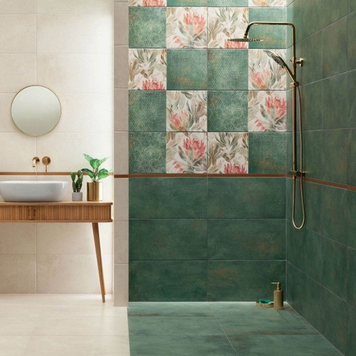 Glazed Tile Margot Flower 30.8 x 60.8 cm, 1pc, decor A