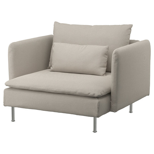 SÖDERHAMN Armchair, Fridtuna light beige