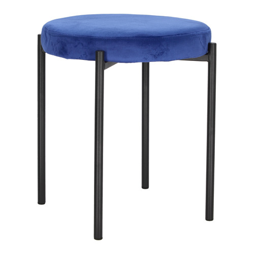 Stool Madonna, velvet, blue