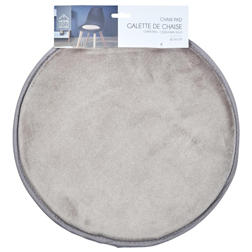 Set of 6 Chair Pads Velvet, taupe