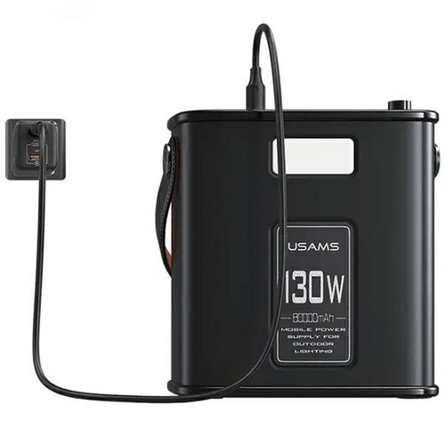 USAMS Power Bank Powerbank 80000mAh 130W 2xUSB-C 3xUSB-A PD QC