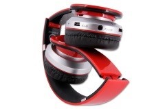 Rebeltec Stereo Headphones Bluetooth CRISTAL, red