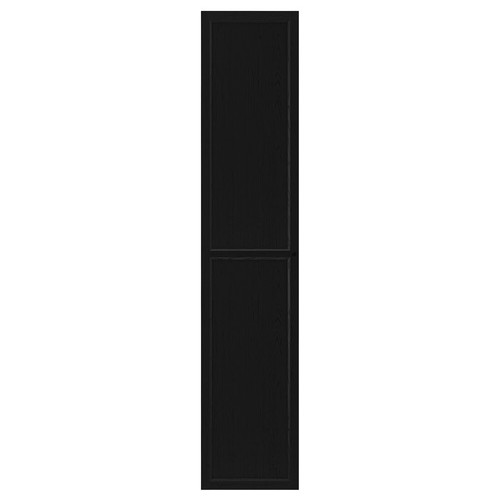 OXBERG Door, black oak effect, 40x192 cm