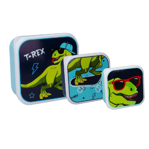 PRET Snack Box 3in1 Dino T-Rex Blue