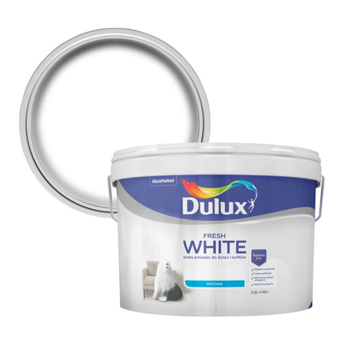 Dulux Matt Emulsion Paint Fresh White 2.5l