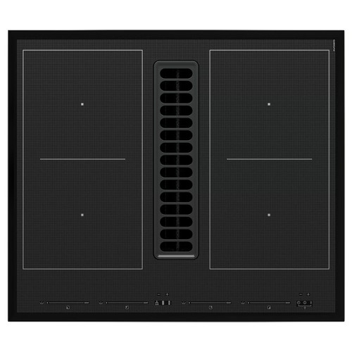 TÄCKNAN Induction hob/integrated extractor, IKEA 500 black, 60 cm