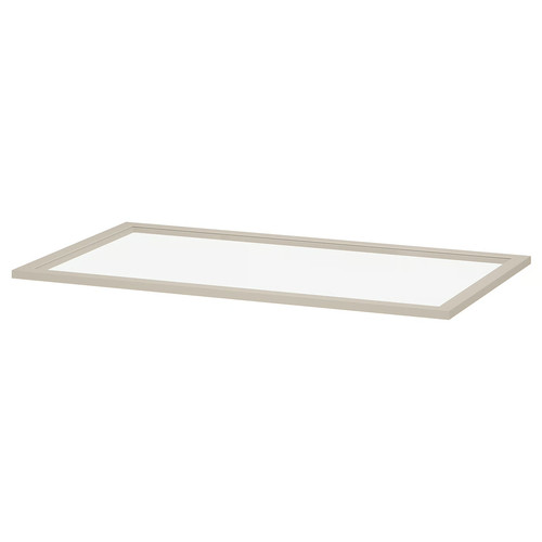 KOMPLEMENT Glass shelf, beige, 100x58 cm