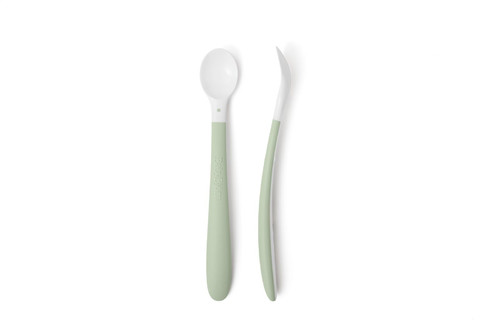 BABYBJÖRN Baby feeding spoon, 2-pack, Powder Green, 6m+