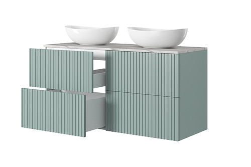 Wall-mounted Wash-basin Cabinet MDF Nicole 60cm, sage