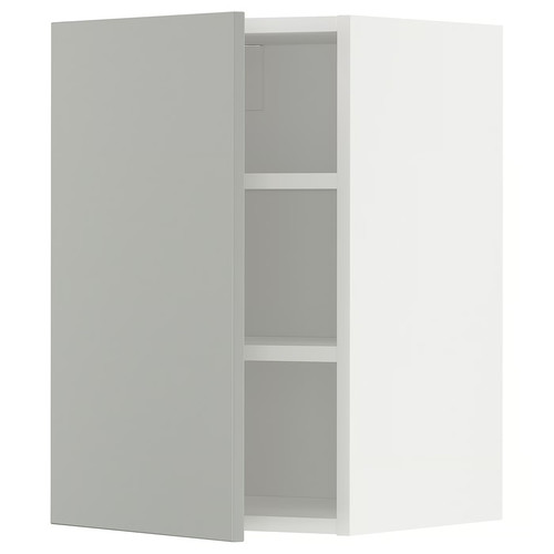 METOD Wall cabinet with shelves, white/Havstorp light grey, 40x60 cm