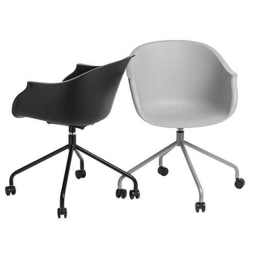 Chair with Castors Roundy, black