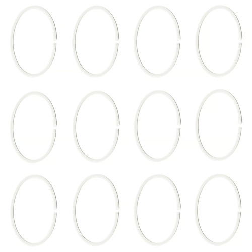 HASSJÖN Shower curtain ring, white