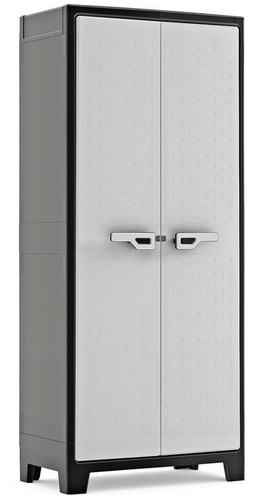 Outdoor/Workshop High Cabinet, Multi-use, XL tall, black-grey