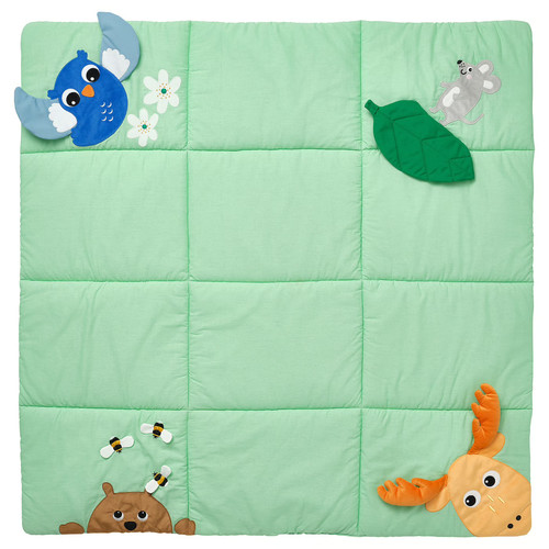 SANDBI Play mat, Scandinavian nature/multicolour, 100x100 cm