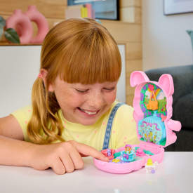 Polly Pocket Tea Party Bunny Compact Playset With 1 Micro Doll JCR40 4+