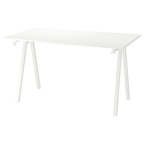 TROTTEN Table top, white, 140x80 cm