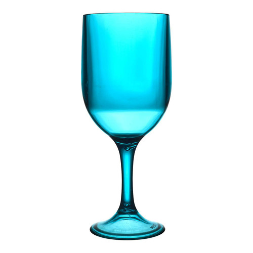 Plastic Wine Glass 340ml, blue