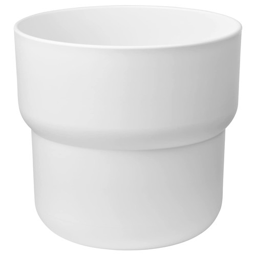 FÖRENLIG Plant pot, in/outdoor white, 24 cm