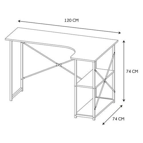 Corner Desk Stand, white