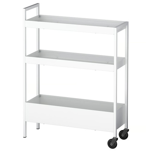 NISSAFORS Trolley, white, 50.5x19x67 cm