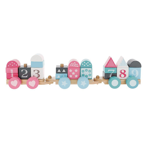 Wooden Train Set Pastel 18m+