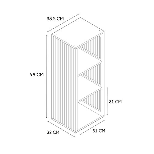 Shelving Unit Klaus 3 Shelves, natural