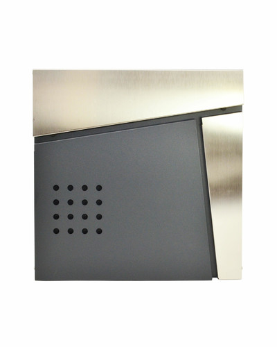Modern Wall-Mount Letterbox, Anthracite/Silver, 370x370x105mm